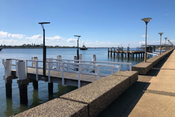 Queens Wharf Newcastle Solar Wharf Lighting