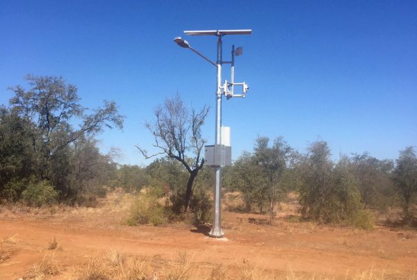 solar cctv and lighting tower at Burkshire Shire in Queensland