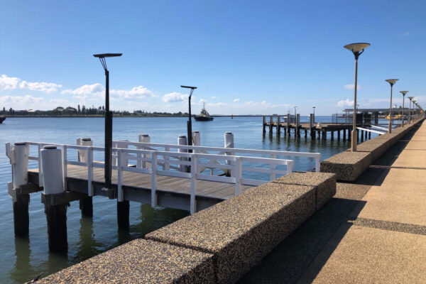Queens Wharf Newcastle Solar Wharf Lighting