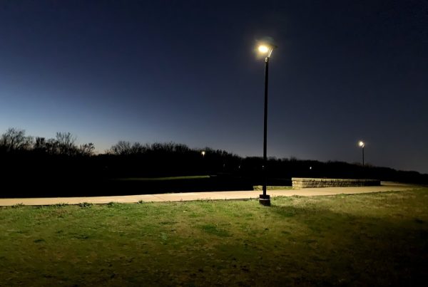 solar bike trail lighting texas